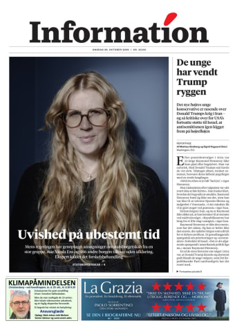 Avisens forside: Onsdag 28. oktober 2026