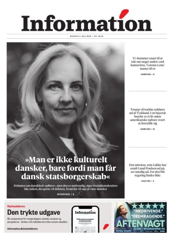 Avisens forside: Mandag 11. maj 2026