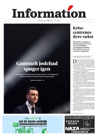 Avisens forside: Mandag 5. oktober 2026