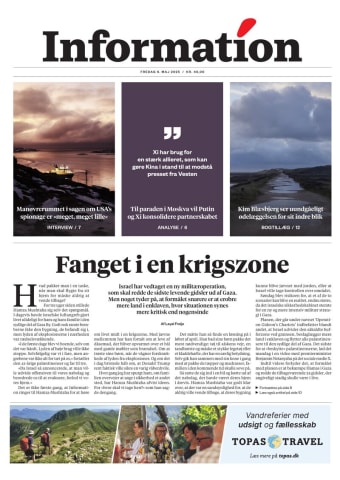 Avisens forside: Fredag 9. maj 2025