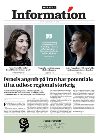 Avisens forside: Lørdag 14. juni 2025