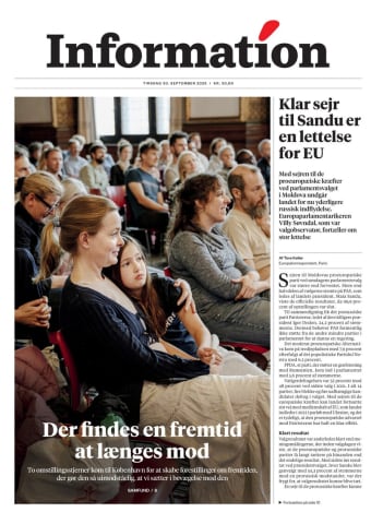 Avisens forside: Tirsdag 30. september 2025