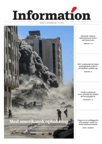 Avisens forside: Onsdag 17. september 2025