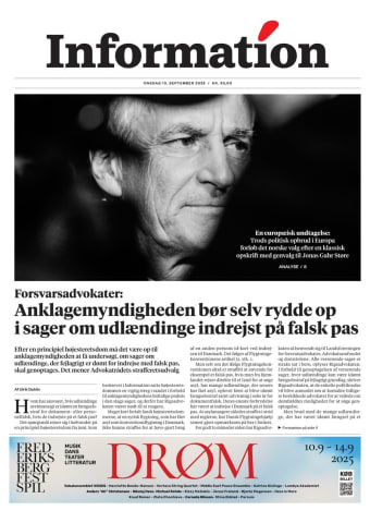 Avisens forside: Onsdag 10. september 2025