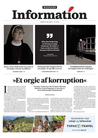 Avisens forside: Lørdag 17. maj 2025