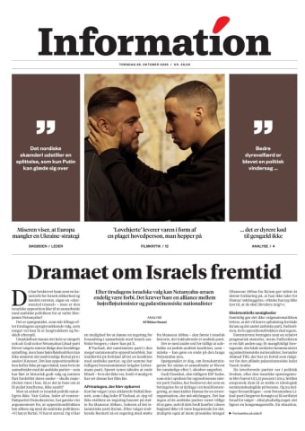 Avisens forside: Torsdag 29. oktober 2026