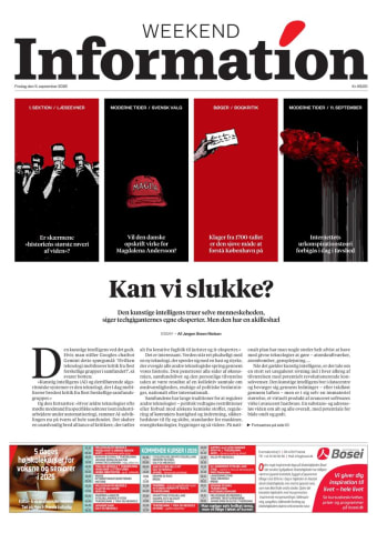 Avisens forside: Fredag 11. september 2026