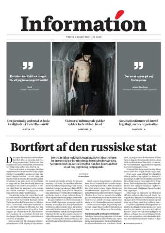 Avisens forside: Tirsdag 5. august 2025