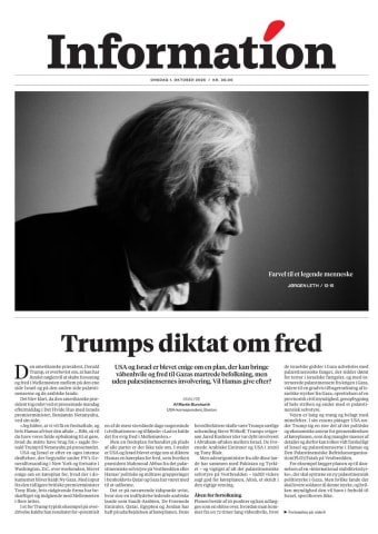 Avisens forside: Onsdag 1. oktober 2025