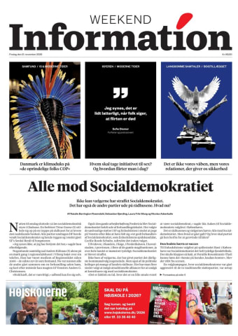 Avisens forside: Fredag 21. november 2025