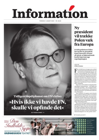 Avisens forside: Torsdag 7. august 2025