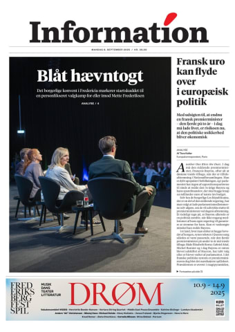 Avisens forside: Mandag 8. september 2025