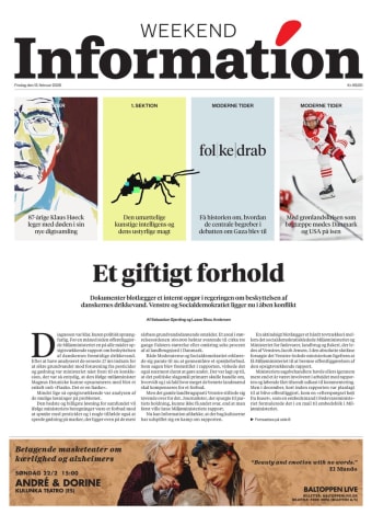 Avisens forside: Fredag 13. februar 2026
