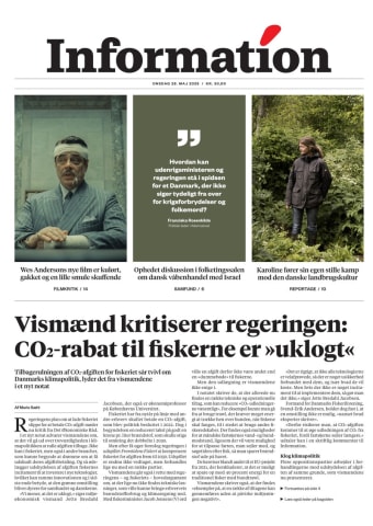 Avisens forside: Onsdag 28. maj 2025