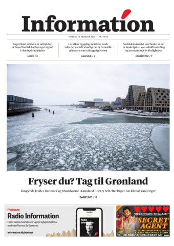 Avisens forside: Tirsdag 10. februar 2026