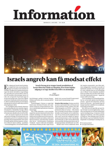 Avisens forside: Mandag 16. juni 2025