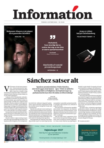 Avisens forside: Tirsdag 6. oktober 2026