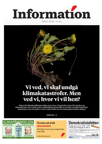 Avisens forside: Mandag 2. juni 2025