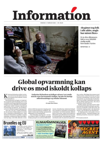 Avisens forside: Onsdag 11. februar 2026