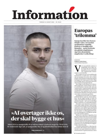 Avisens forside: Tirsdag 18. august 2026