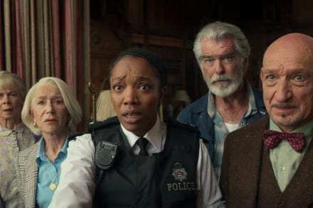Torsdagsmordklubben, Joyce (Celia Imrie), Elizabeth (Helen Mirren), Ron (Pierce Brosnan) og Ibrahim (Ben Kingsley), sammen med den politibetjent, Donna de Freitas (Naomi Ackie), de får til at hjælpe sig med opklaring af mord i Chris Columbus’ ’Torsdagsmordklubben’.