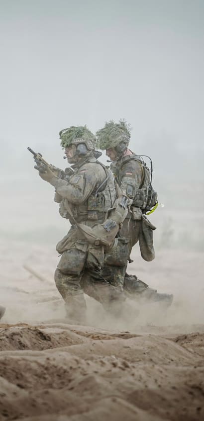 Tyske soldater deltager i en NATO-øvelse. Tyskland skal have den »stærkeste konventionelle hær i Europa«, lyder Friedrich Merz’ ambition.