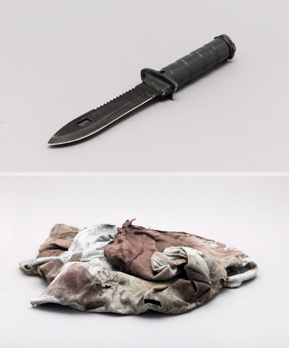 A kitchen knife from the crime scene has also been secured as part of the search. The dead man's t-shirt has also been secured by the police.