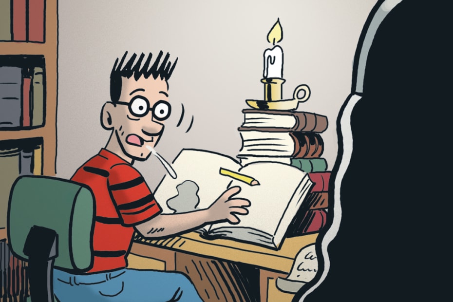 Informations stribe om forfatterspiren og eksiljyden Jacob