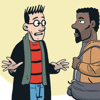 Informations stribe om forfatterspiren og eksiljyden Jacob